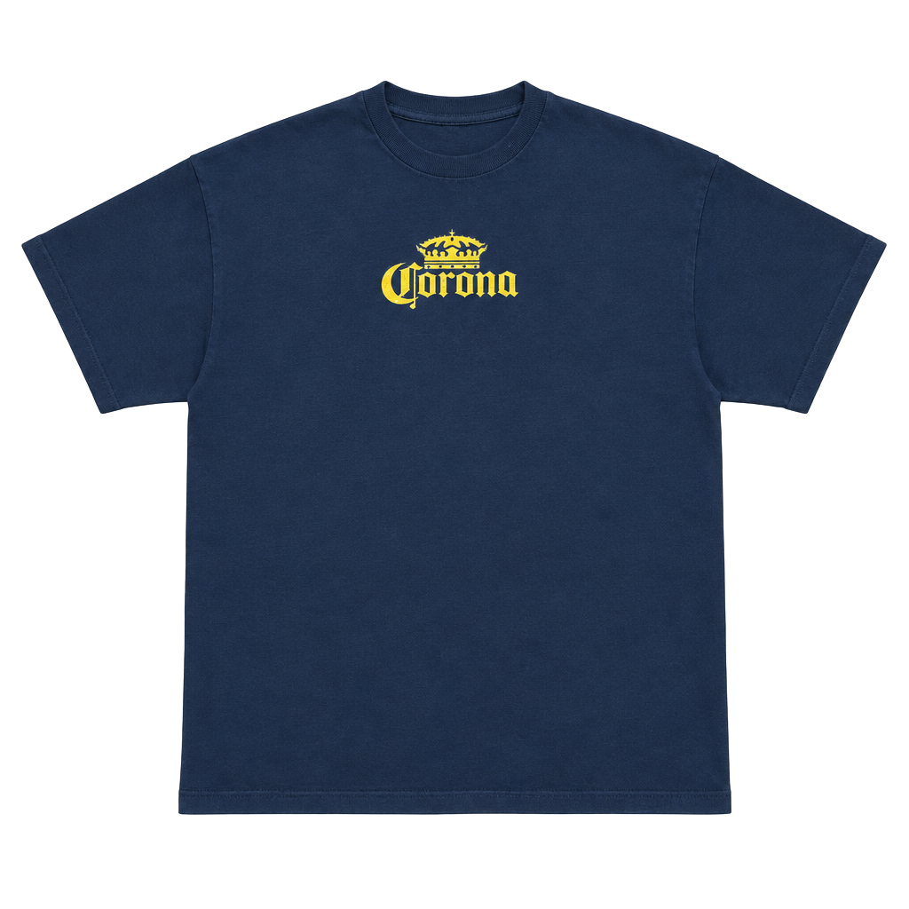 Corona Extra T-Shirt Navy Blue Graphic Tee 1