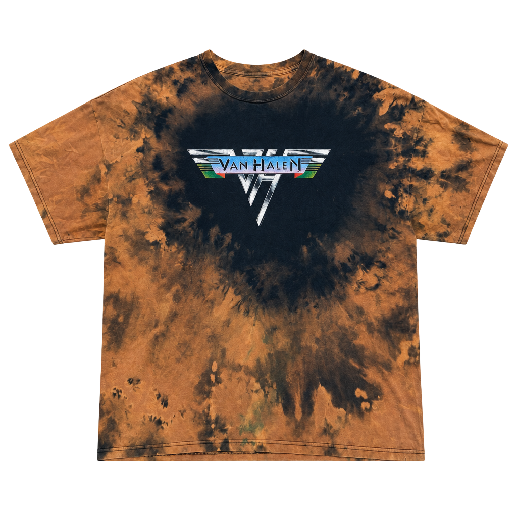 Gildan Van Halen T-Shirt Size 3XL Bleach Tie Dye Band Tee 1