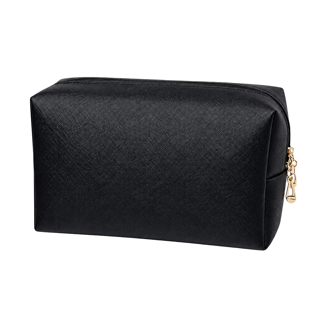 Large Hot Pearl Letter Cosmetic Bag in Black 1