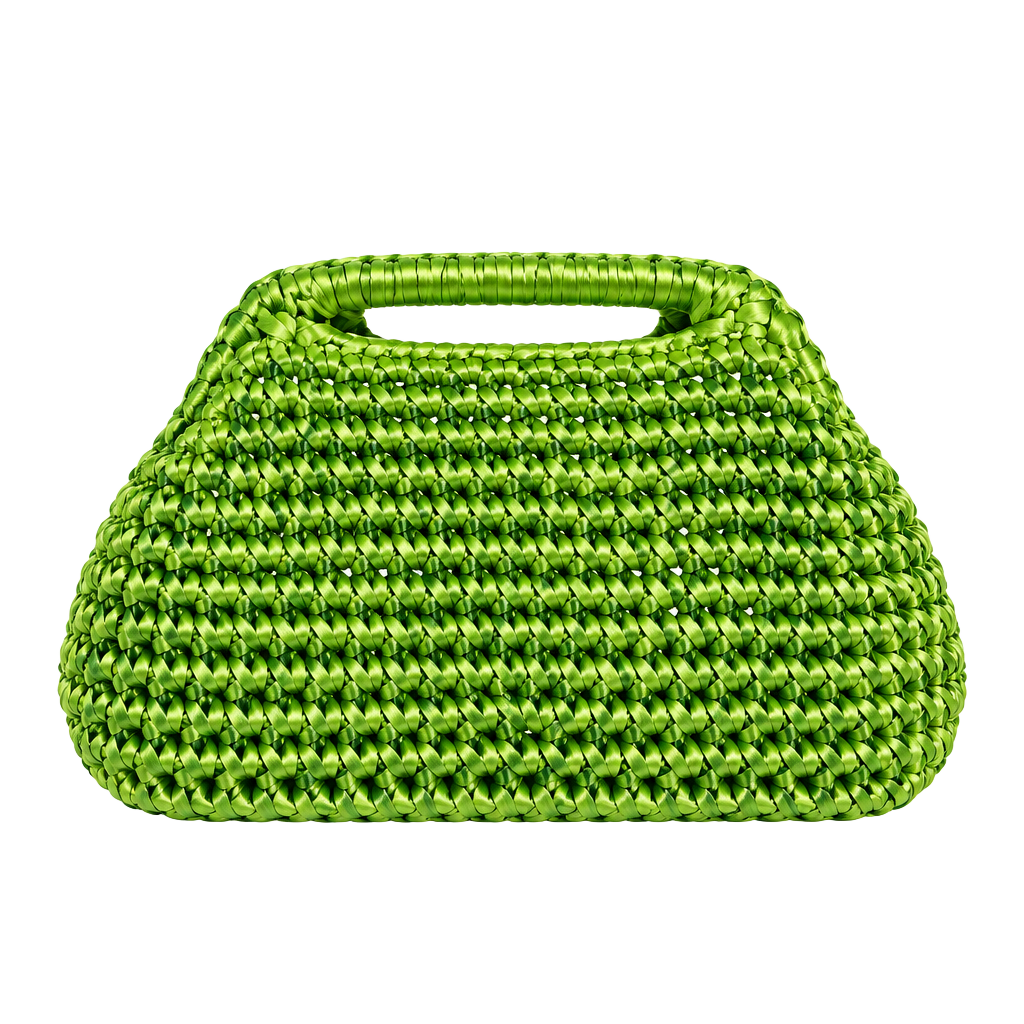 Woven Metallic Purple Top-Handle Women's Bag 1