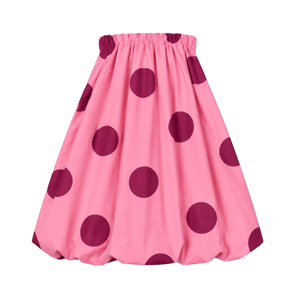 Sleeveless Polka Dot Puff Hem Mini Dress . 1