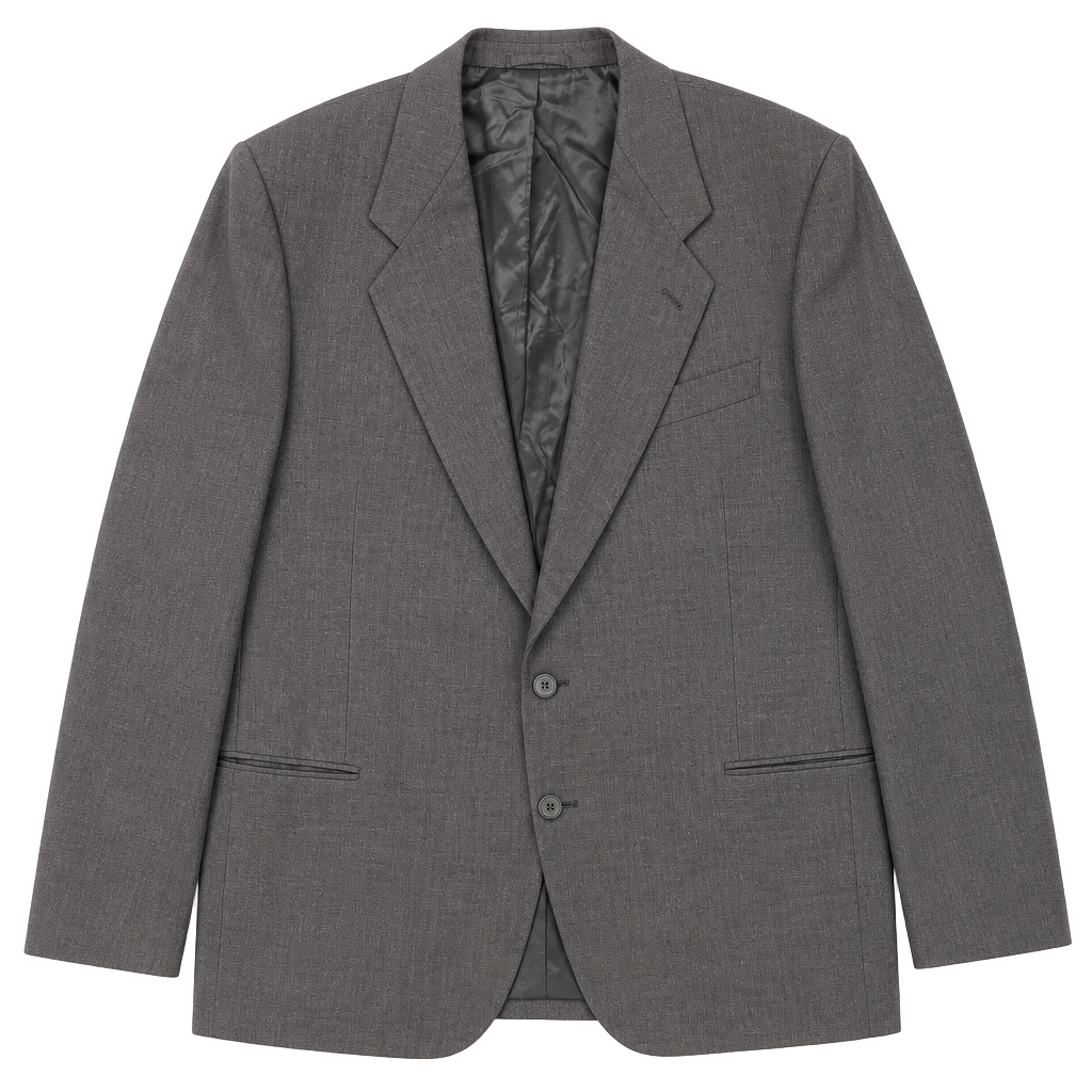 Montebello Made in Italy Gray Pure New Wool Two Button Blazer Sport Coat 1