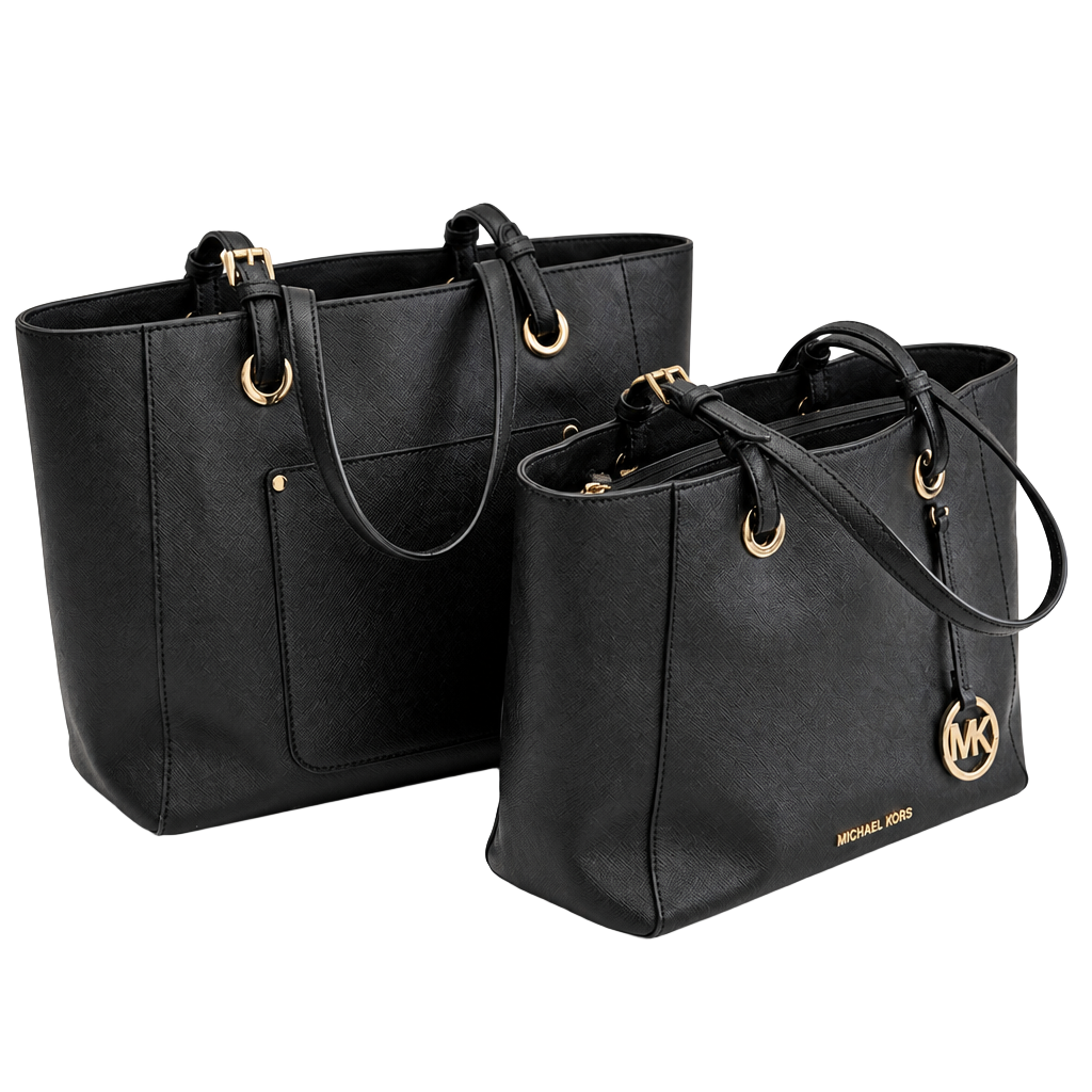 Michael Kors Walsh Saffiano Leather Tote Bag Black 1