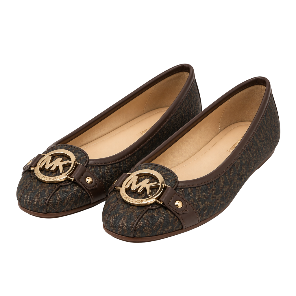 Michael Kors Fulton Moccasin Brown Signature Logo Flats Size 9 M 1