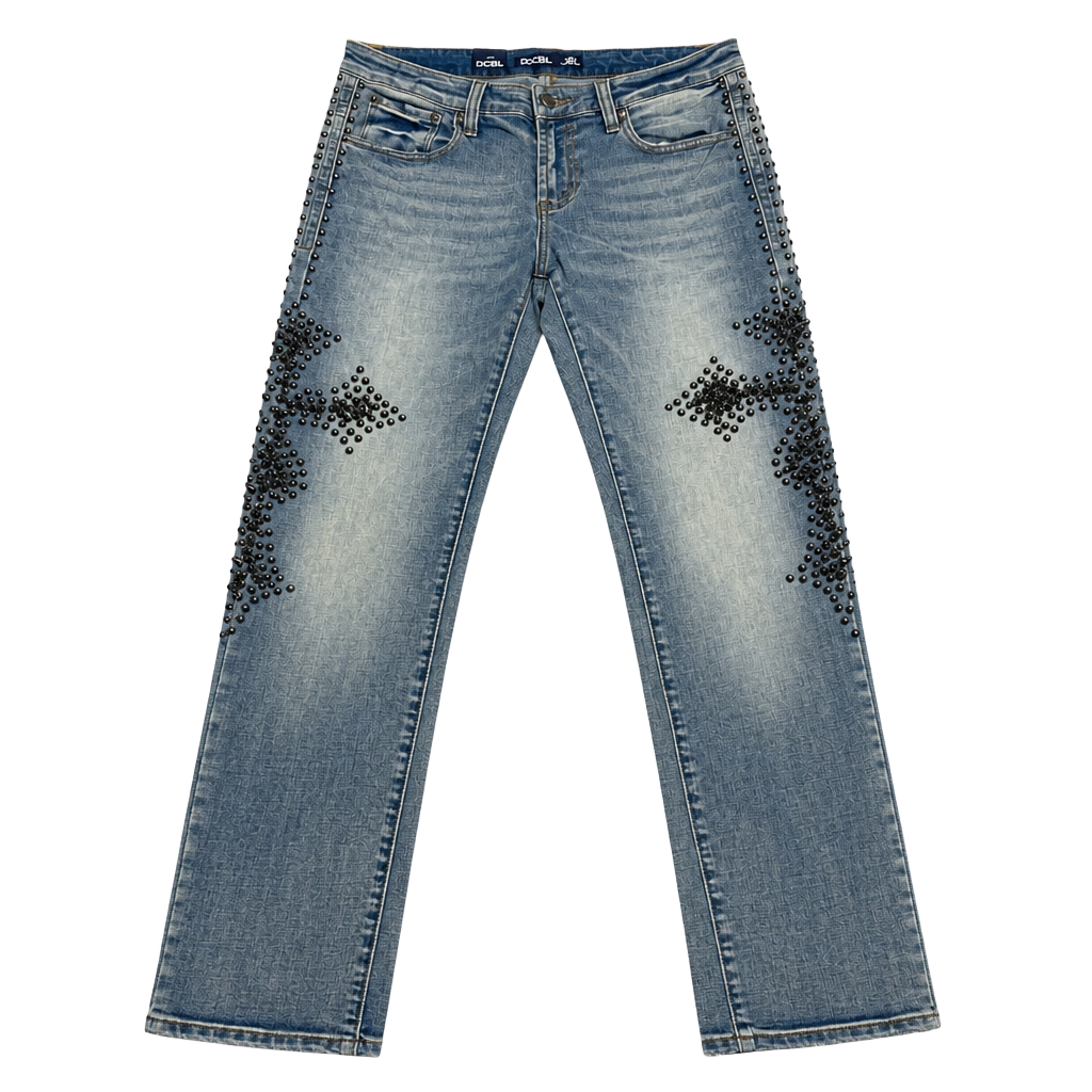 DCBL Men’s Studded Spike Embellished Jeans Size 32 Indigo NWT 1