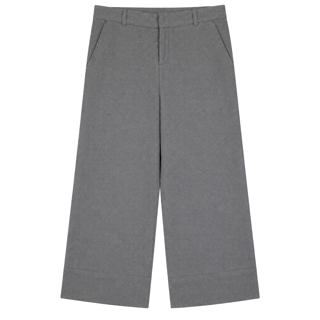 Banana Republic Blake Crop Size 8 Blue Linen Cotton 1