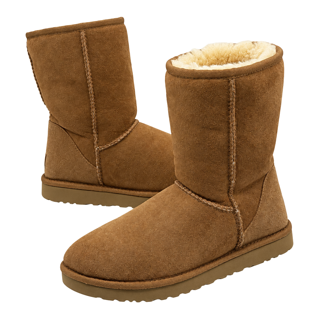 UGG Classic Short Boots S/N 5825 Size 7 Chestnut Suede 1