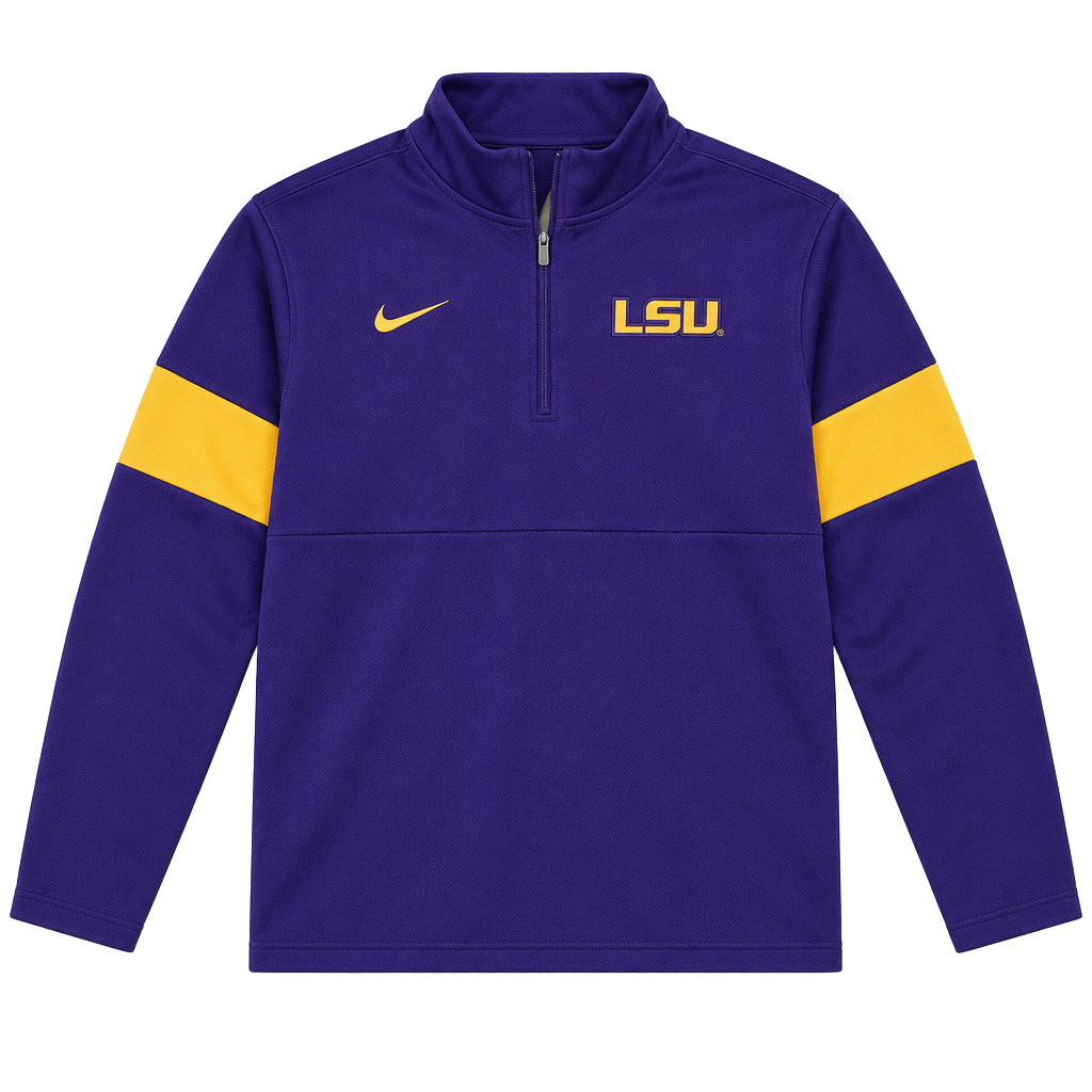 Nike LSU Tigers Dri-Fit 1/4 Zip Pullover Size M 1