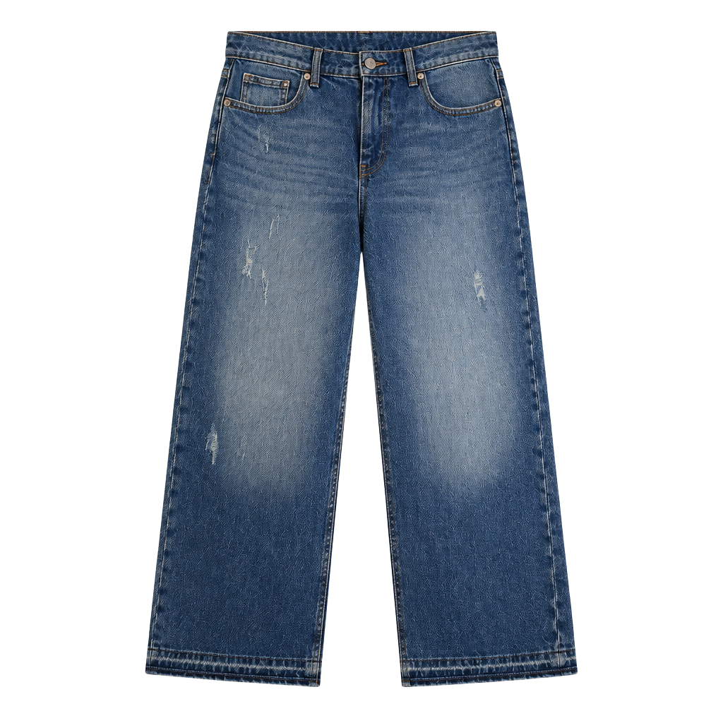 Free Assembly Wide Leg Jeans Size 6 Vintage Wash 1