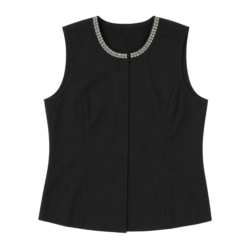 3.1 Phillip Lim for Target Sleeveless Embellished Peplum Tank Top, Black 1