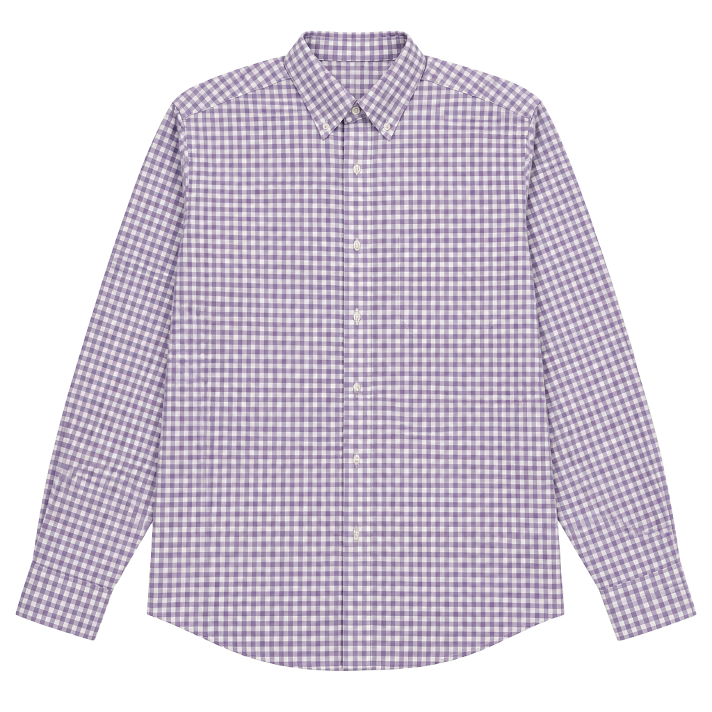 Vineyard Vines On-The-Go Performance Gingham Button Down Shirt brrr° Purple 1