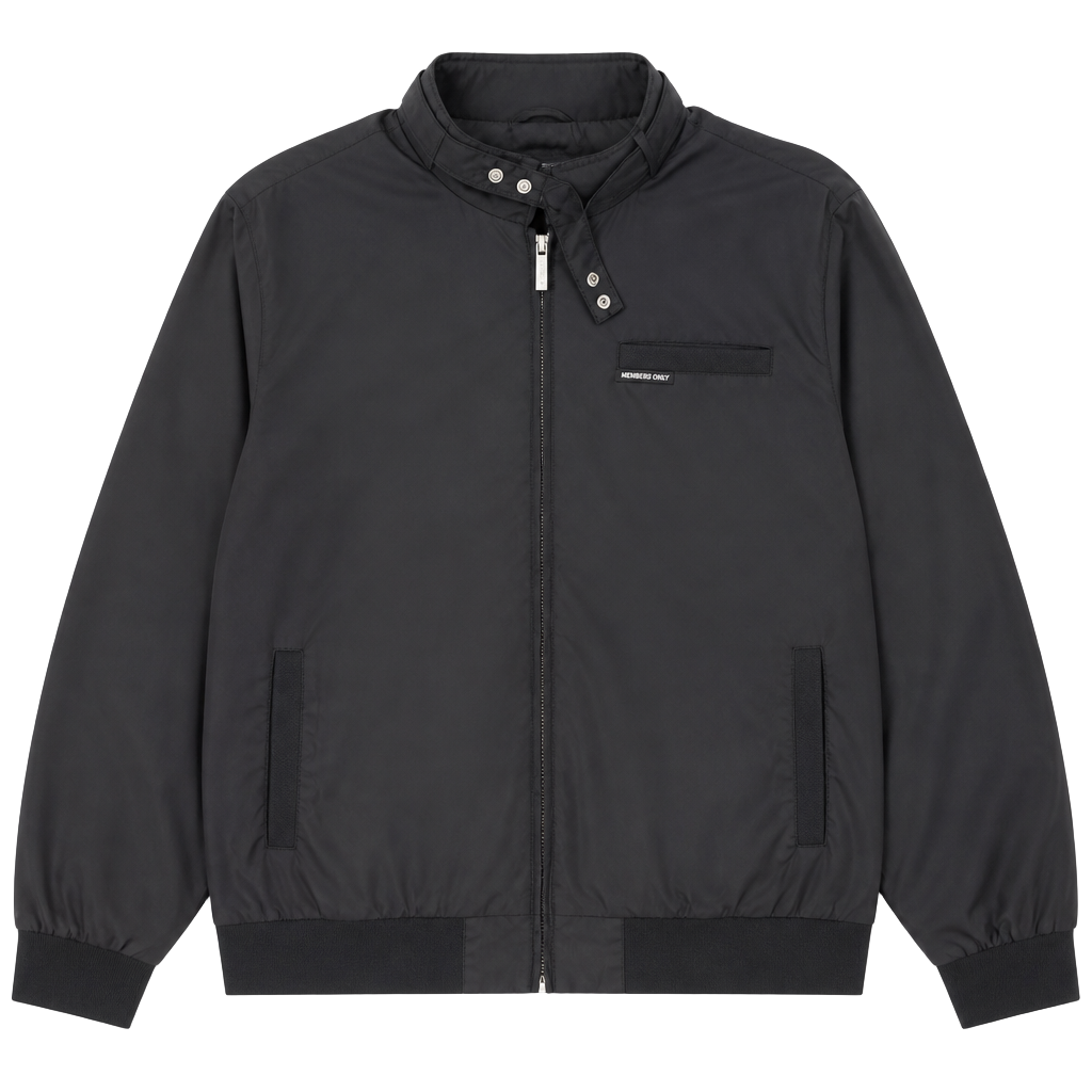 Members Only Black Classic Iconic Racer Jacket Size 3X 1