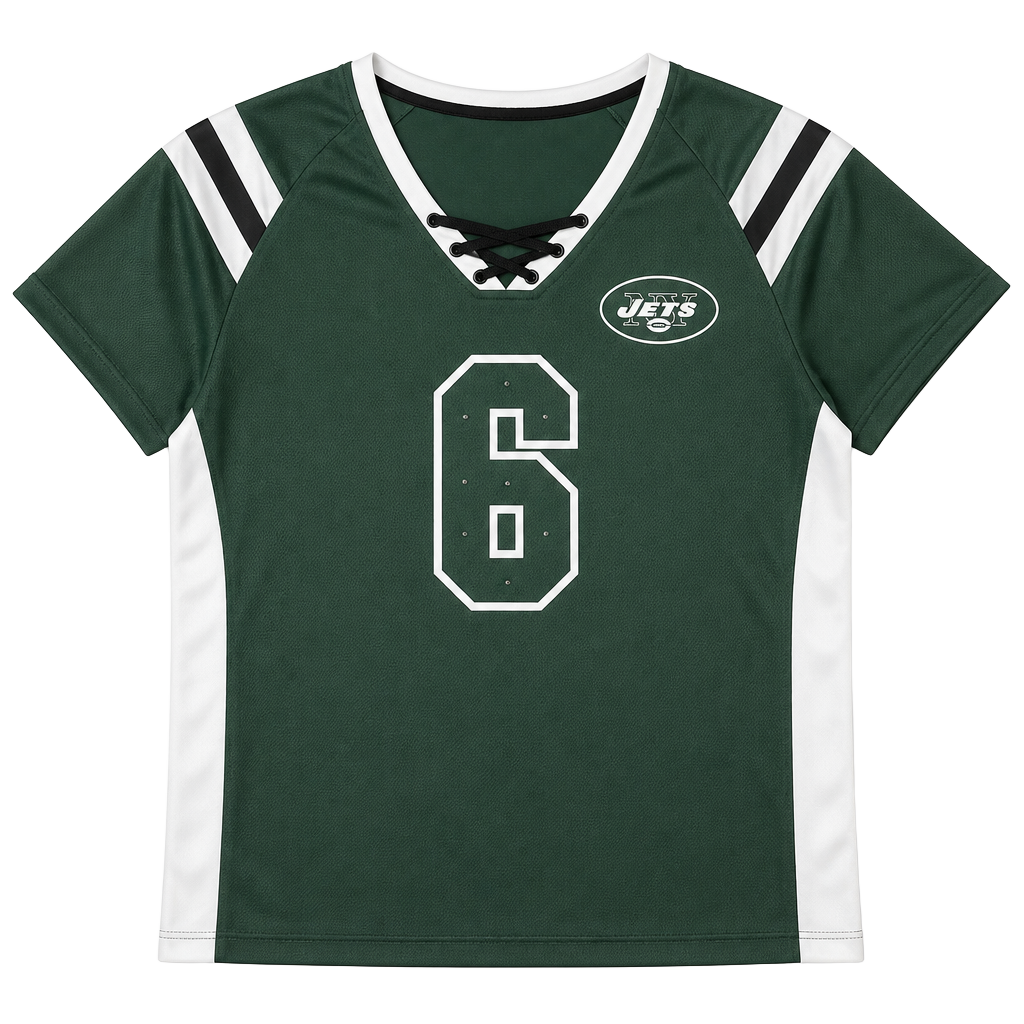 NFL New York Jets Mark Sanchez #6 Women's Bling Lace-Up Jersey size XL 1