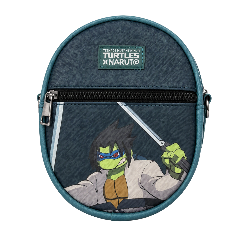 Teenage Mutant Ninja Turtles x Naruto Leonardo Sasuke Crossbody Bag 1