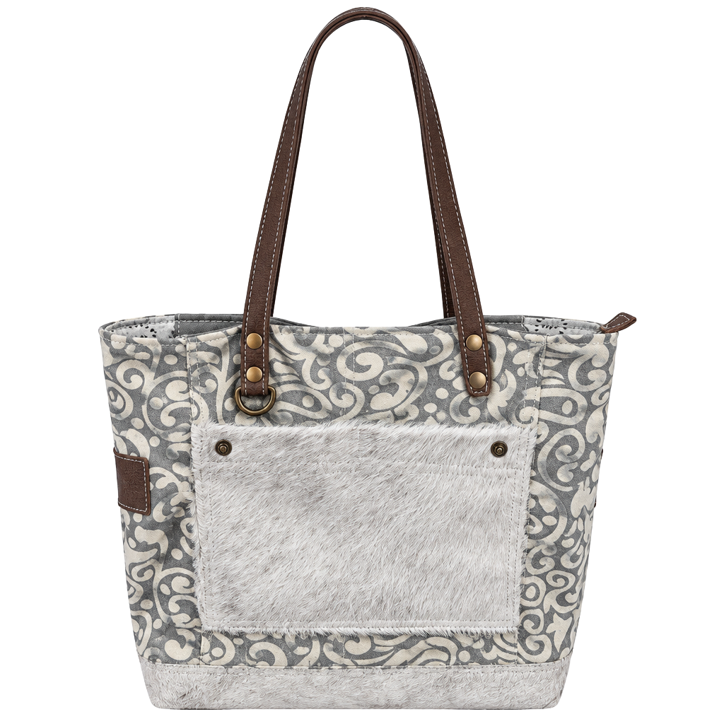 Myra Bag Boulangerie Canvas & Leather Tote Bag 1