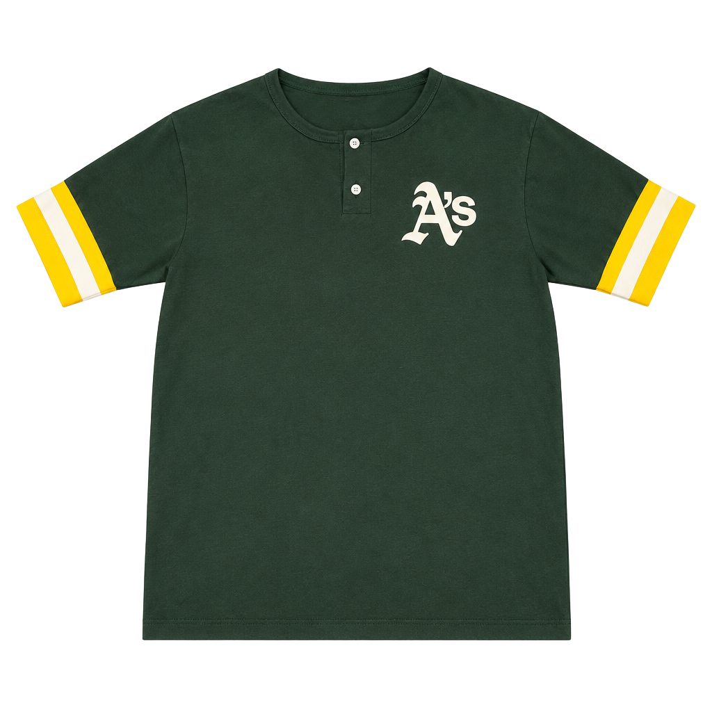 Vintage Universal Athletics Oakland A's Henley Size XL 1