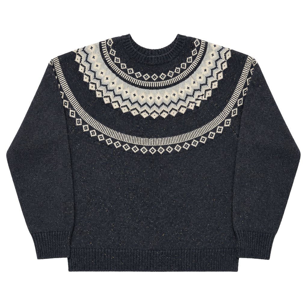 Weatherproof Vintage Fair Isle Sweater Size M Black Nordic Knit 1