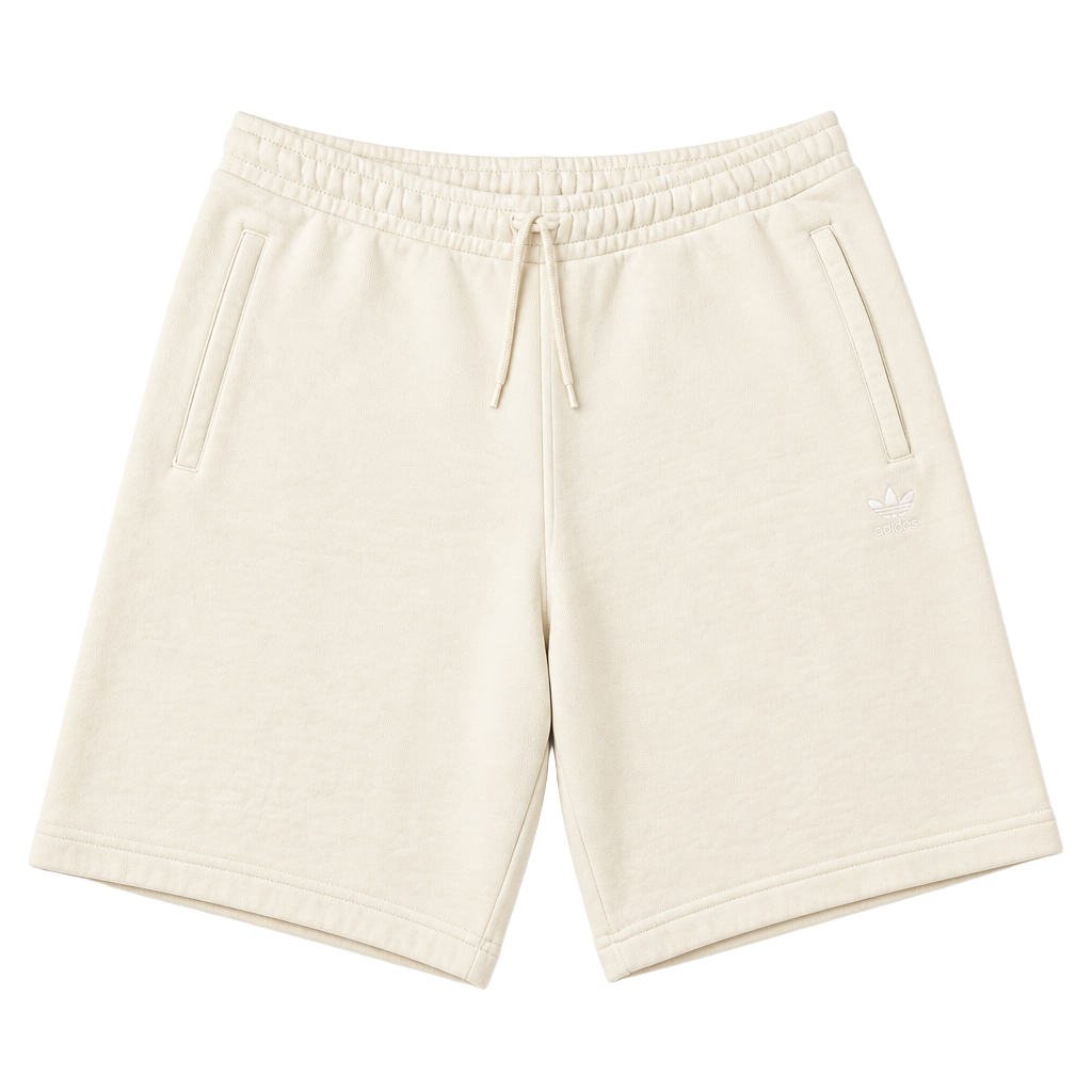 Adidas Trefoil Sweat Shorts Size US L Off White Cotton 1
