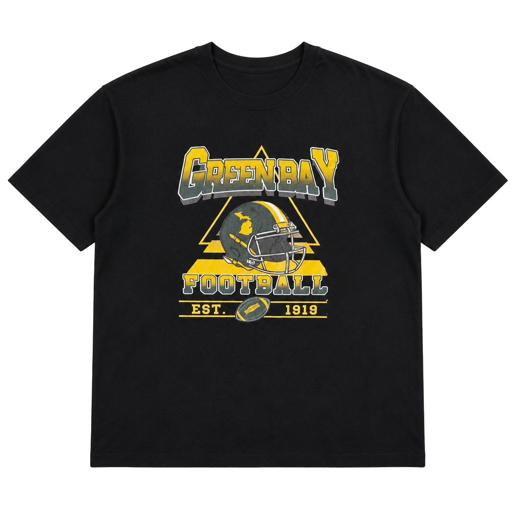 Shirtbanc Green Bay Football Vintage Helmet Est 1919 T-Shirt 1