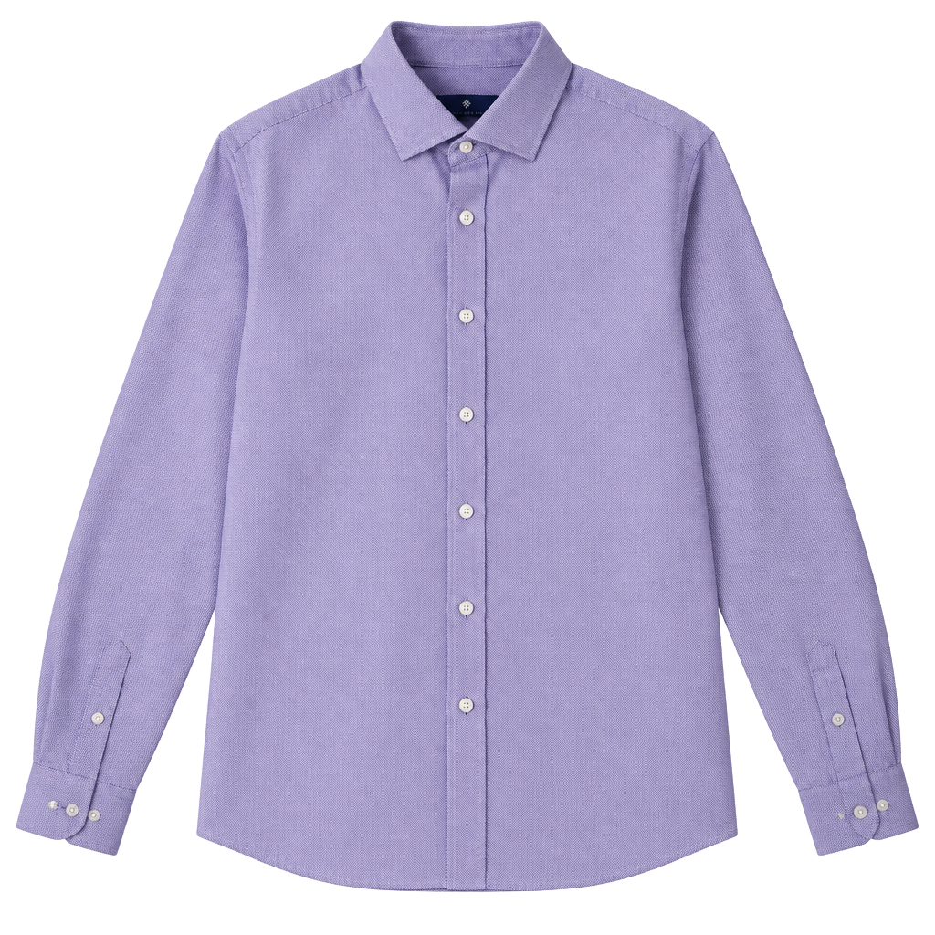 Ryan Seacrest Distinction Dress Shirt Size 16.5 34/35 Purple Non-Iron 1