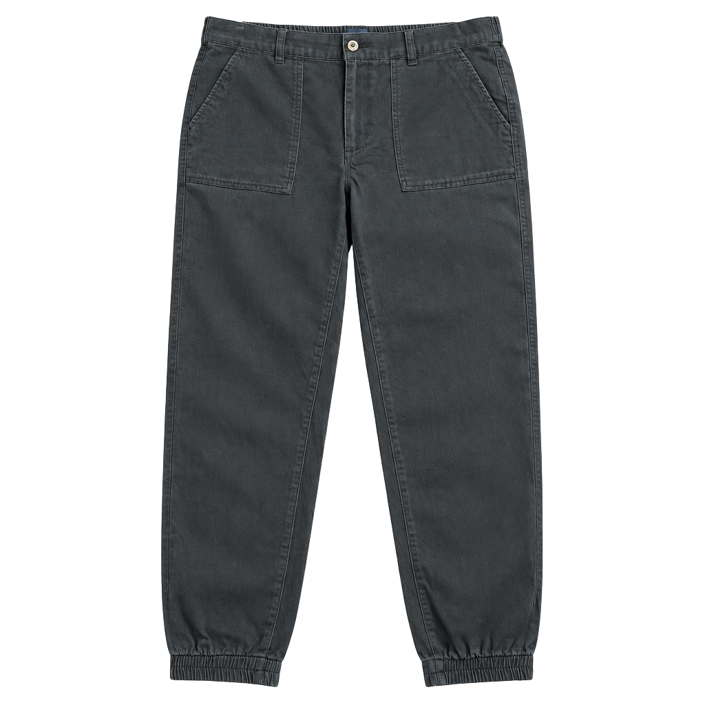 Gap Utility Jogger Pants Size M Black Twill Cuffed Hem 1