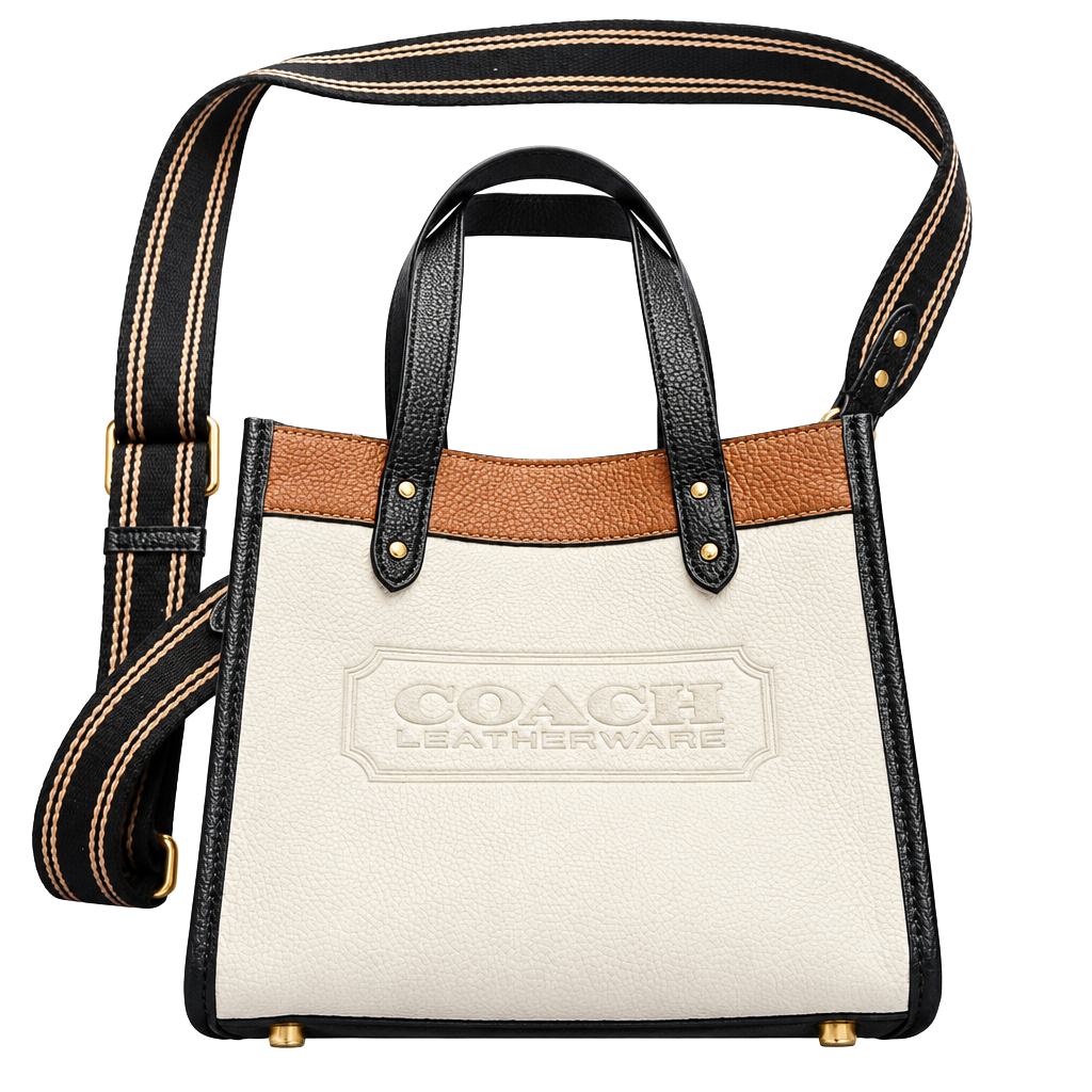 Coach Field Tote 30 Colorblock with Coach Badge Crossbody Bag 1