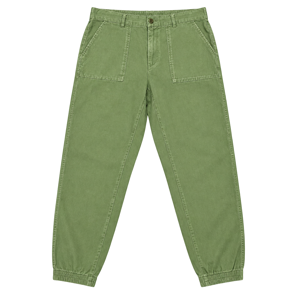 Gap Utility Jogger Pants Size M Green Cotton Fatigue Cargo Cuffed Ankle 1