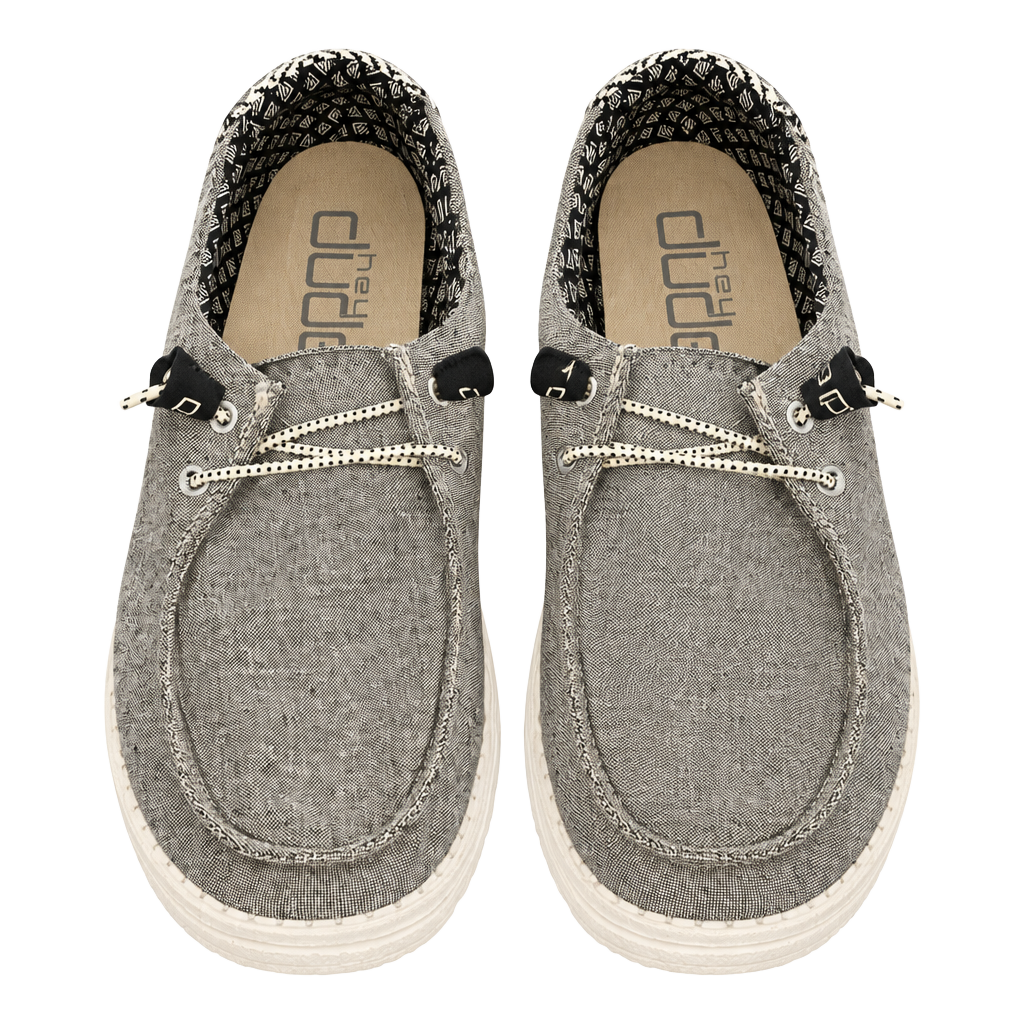 Hey Dude Wendy Chambray Braid Onyx Slip-On Shoes 1