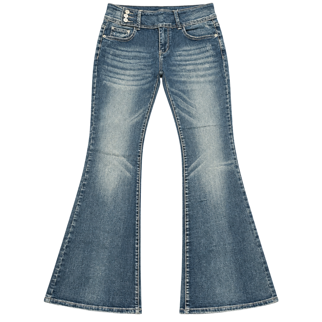 Flamingo Flare Jeans Blue Denim Medium Wash 1