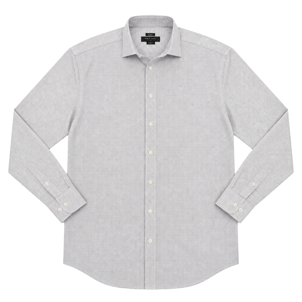 Pronto Uomo Dress Shirt Size 16.5 36/37 Tall Purple Micro Print Classic Fit 1