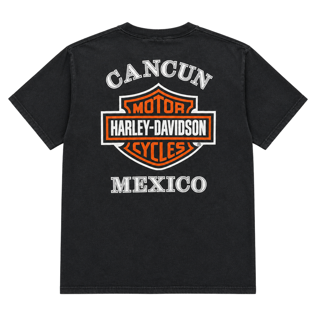 Mens Harley Davidson Tshirt Sz XL Motorcycles Riding Rally Cancun Mexico 1