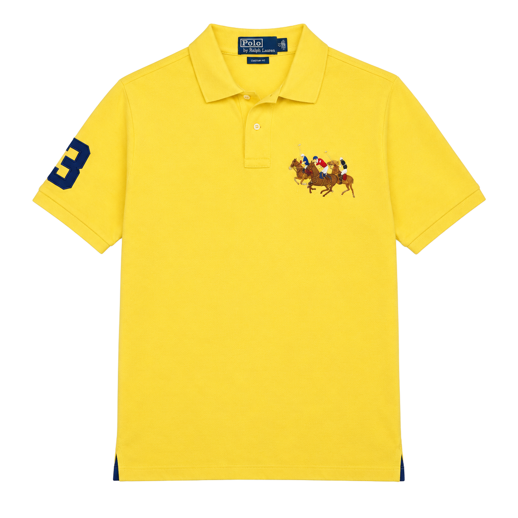 Polo Ralph Lauren Men's Vintage Black Big Jockeys and Ponies Logo #3 Size XL 1
