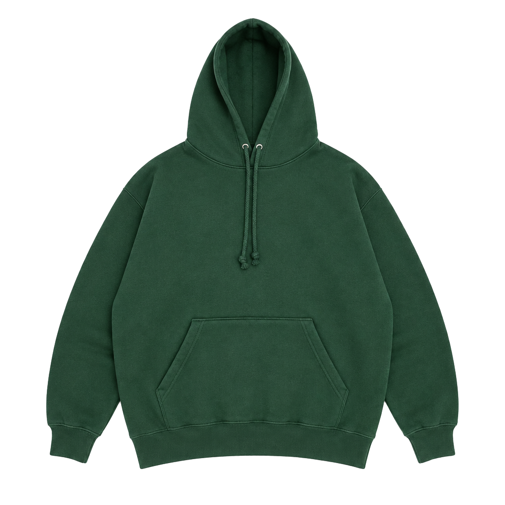 St. John's Bay Hoodie Dark Green Pullover Fleece 1
