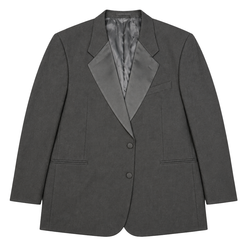 Valentino Uomo Made in Italy Men’s Black Tuxedo Jacket Satin Peak Lapel Vintage 1