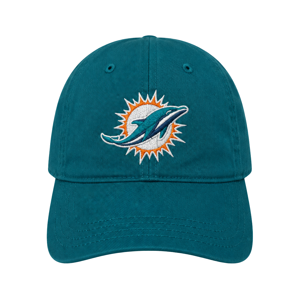 47 Brand Miami Dolphins Baseball Cap Girls NFL Football Teal One Size Adjustable 1