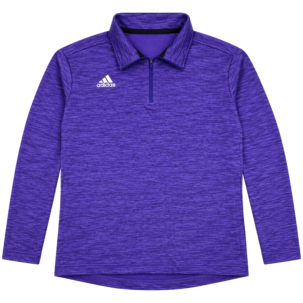 Adidas Team Issue 1/4 Zip Size 2XL Purple Climalite Pullover 1