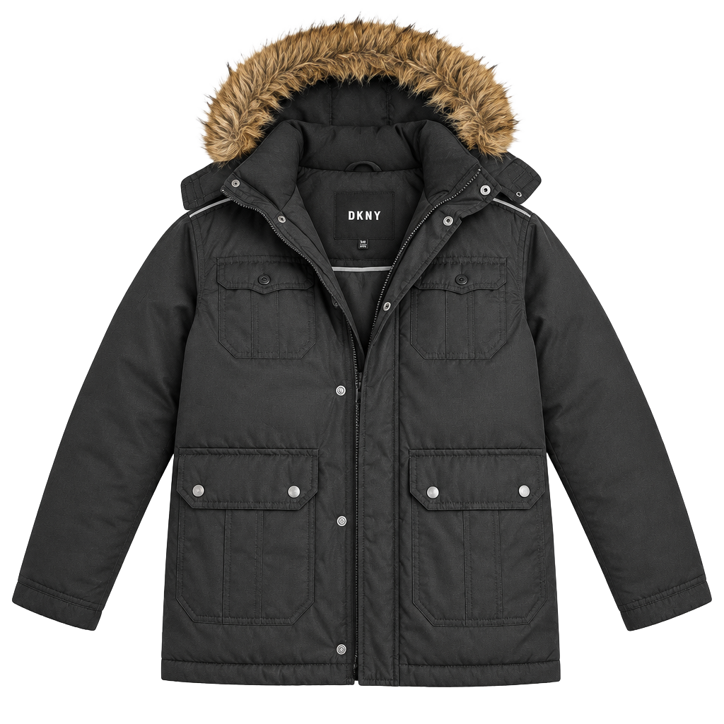 DKNY Black Puffer Jacket Size M (10/12) 1