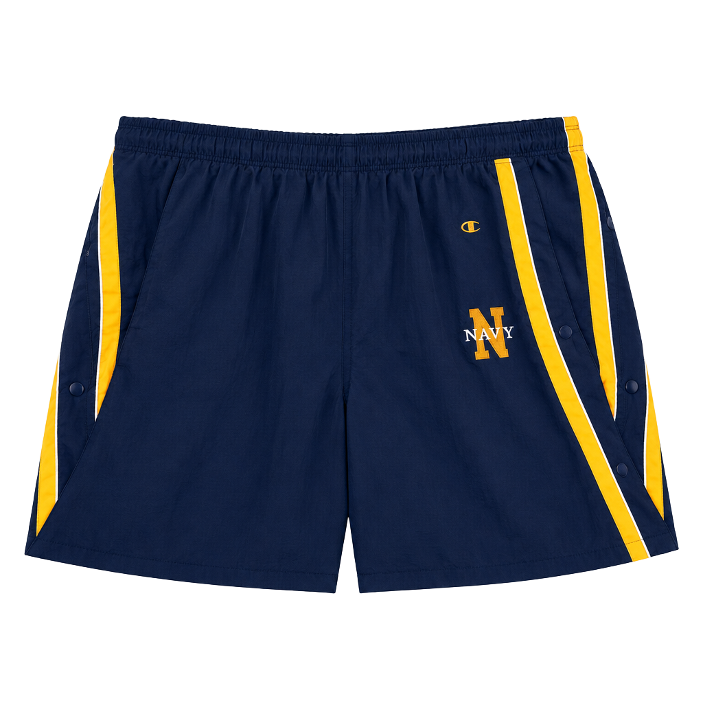 Champion Navy Midshipmen Tear Away Warm Up Pants Blue Yellow Item 504 1