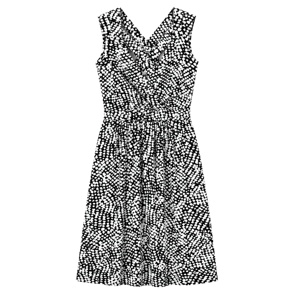 Soma Dress Size XS Black And White Patterned Cross Back 1