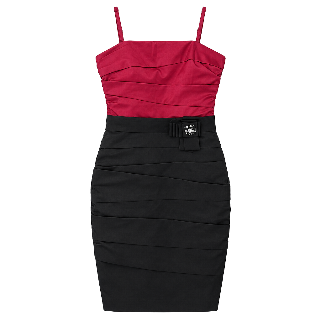 White House Black Market Dress Size 10 Pink Black Cocktail Dress 1
