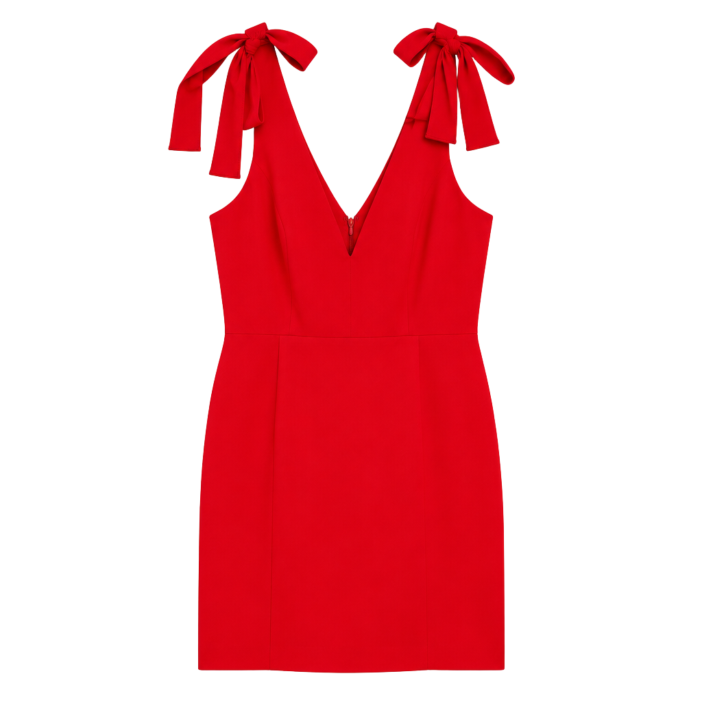 Amanda Uprichard Red Tie Strap Mini Dress Size S 1