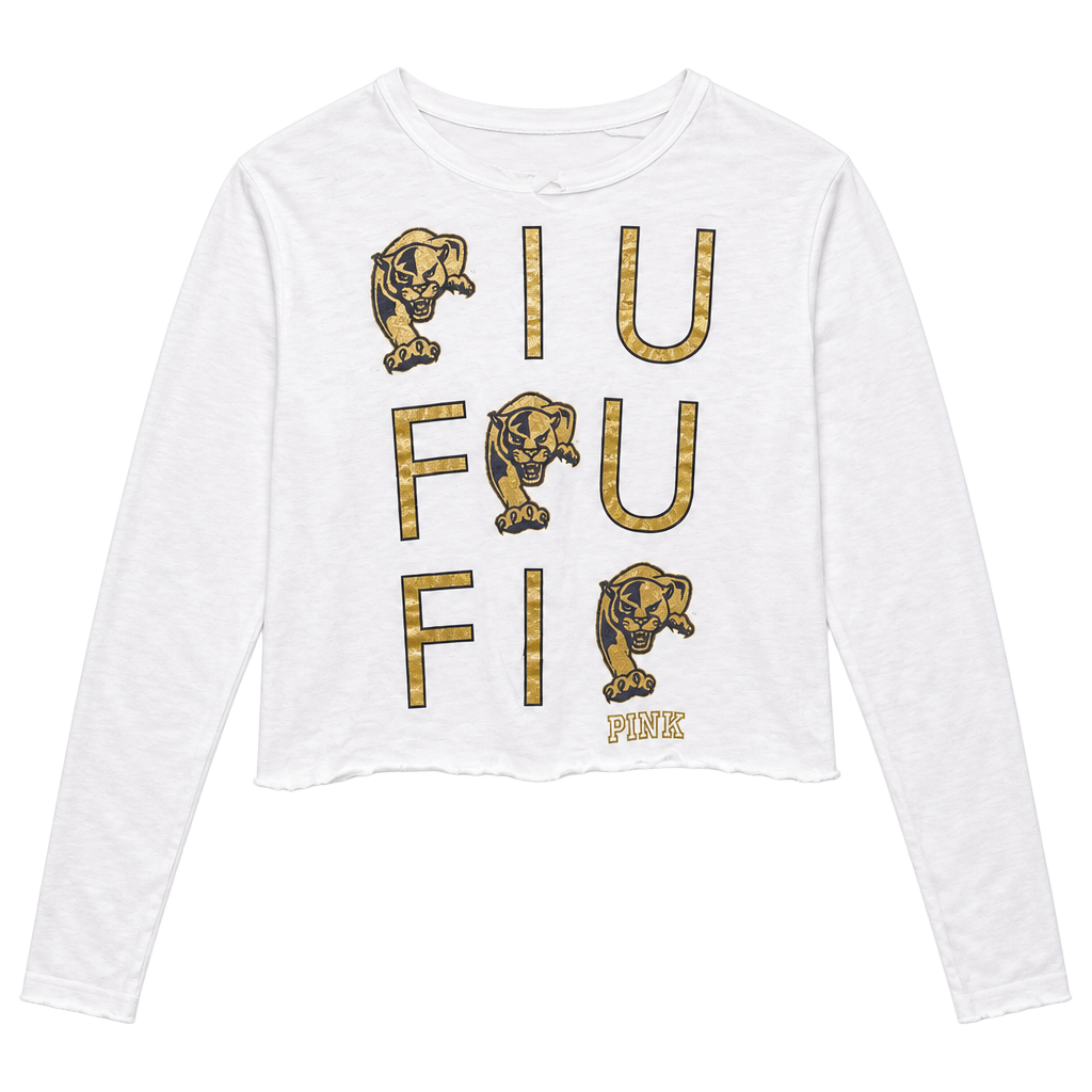 Victoria's Secret Pink FIU Panther Long Sleeve Crop Top Size L 1
