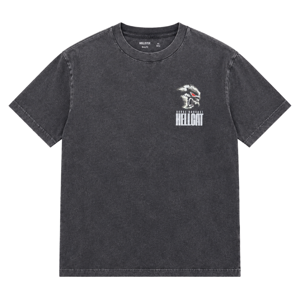 Hollister Dodge Charger Hellcat Graphic T-Shirt Size XS 1