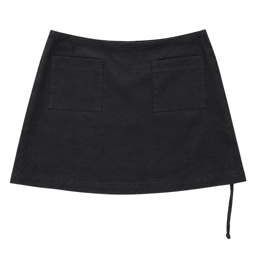 Rave Stretch Mini Skirt Size M Black Pocket Y2K 1