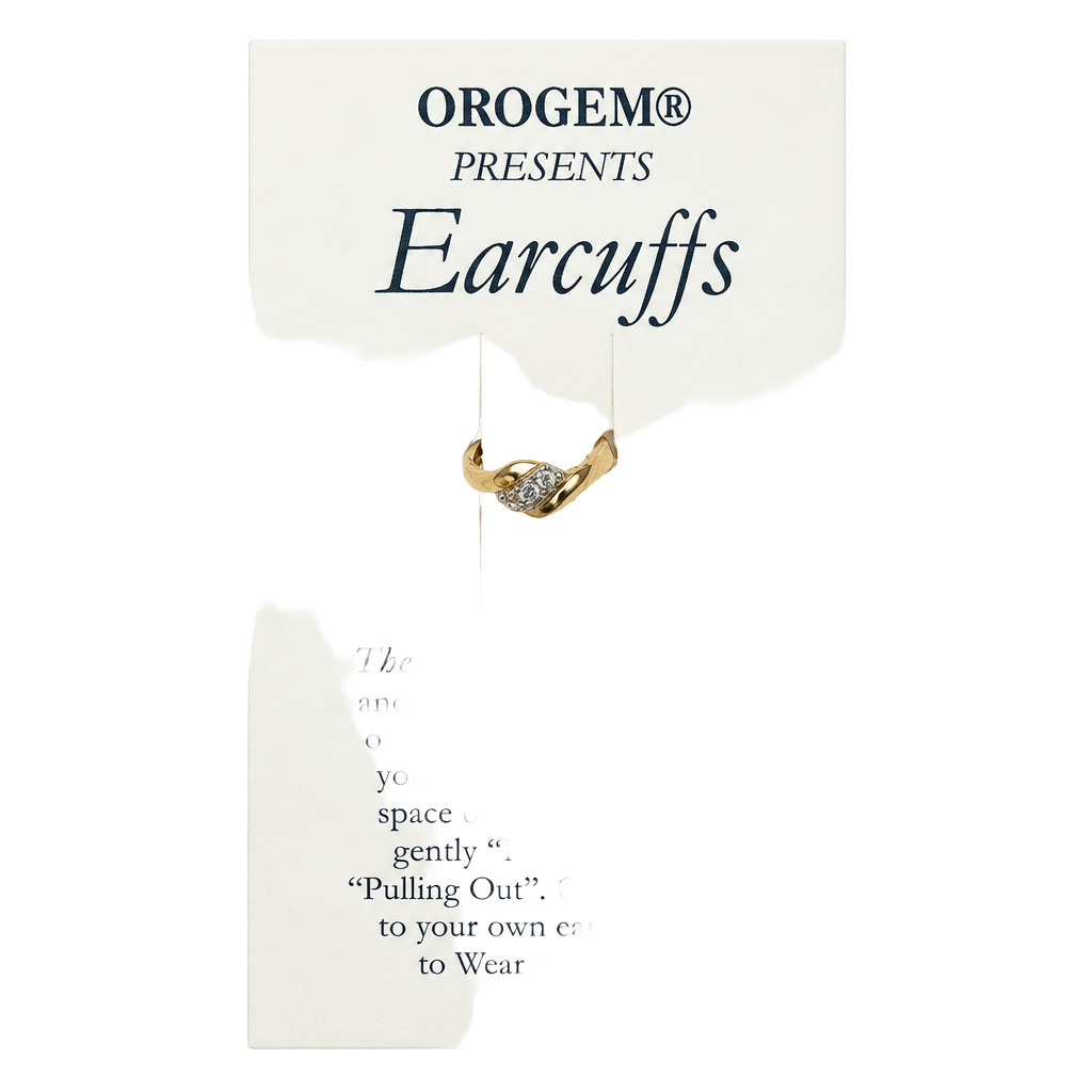 Orogem Earcuffs Gold Tone With Crystals New 1