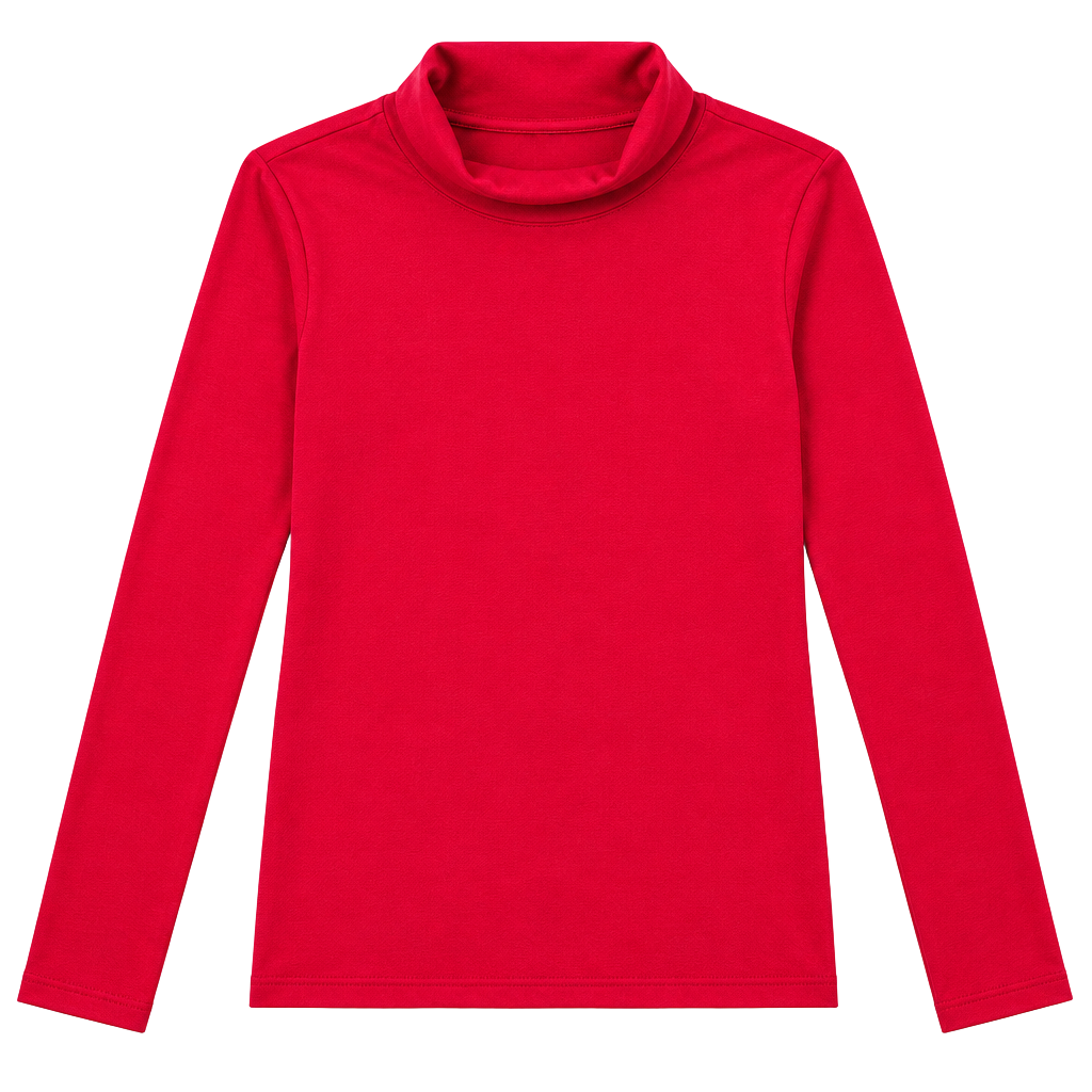 Calvin Klein Jeans Mock Neck Size S Red Long Sleeve Top 1