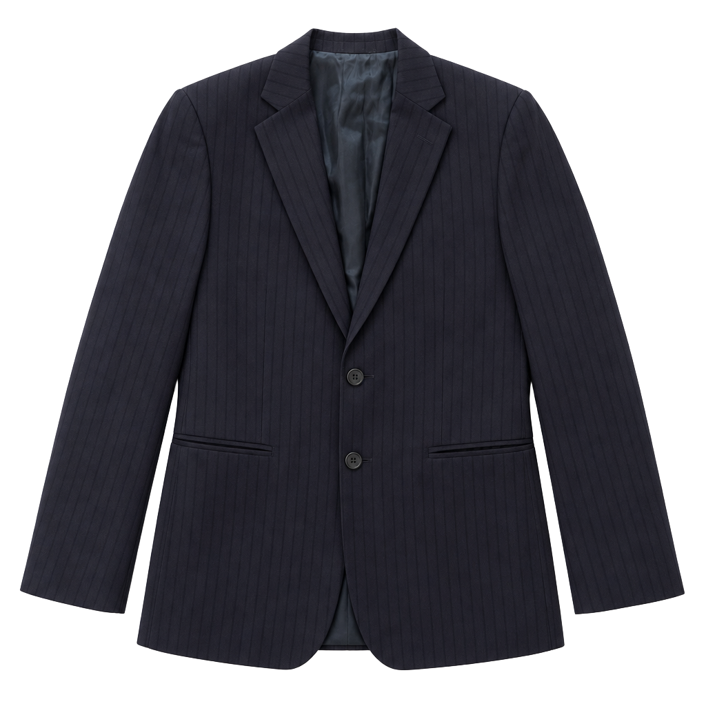 Arrow USA 1851 Black Pinstripe Two-Button Blazer 1