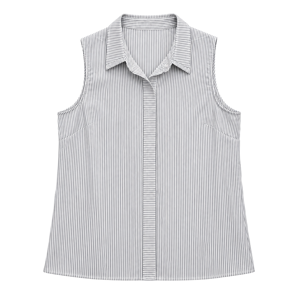 Cabi Sleeveless Blouse Size S Striped Button Down Shirt 1