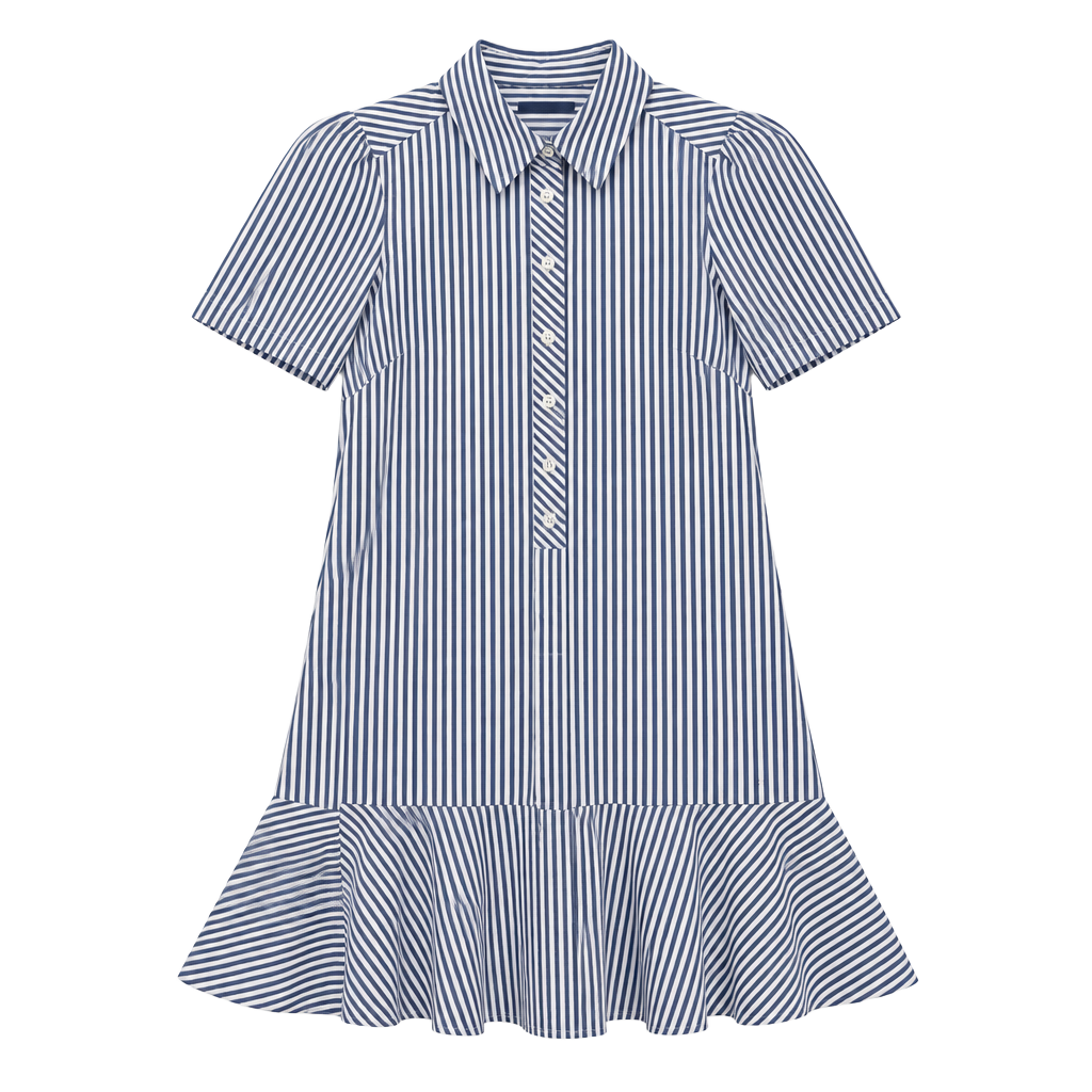 Tommy Hilfiger Striped Shirt Dress Size 4 Blue White 1