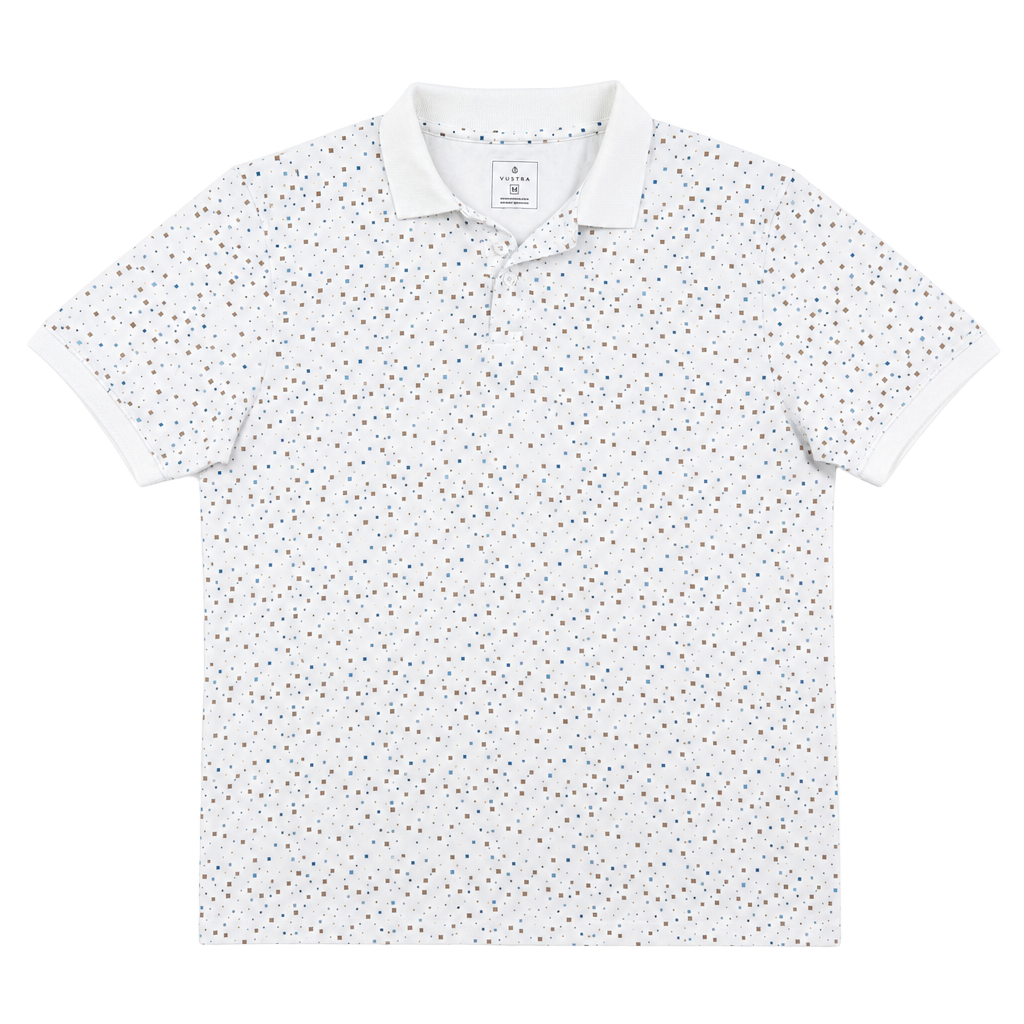 Vustra Geometric Print Polo Shirt Men's Medium 1